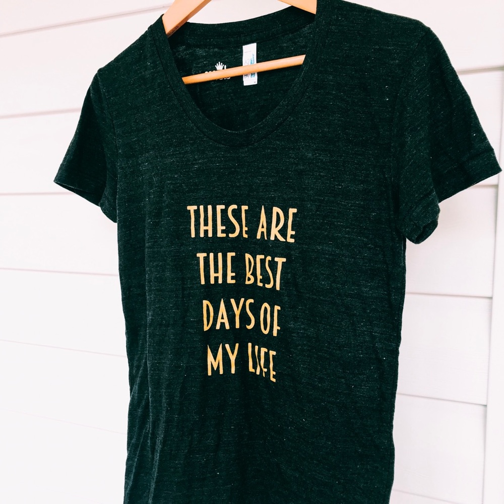 American Apparel Graphic T-Shirt Black & Gold
